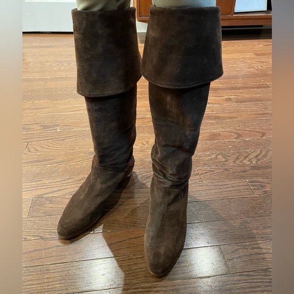 Brown Suede Joan and David Couture Boots - Picture 2 of 13